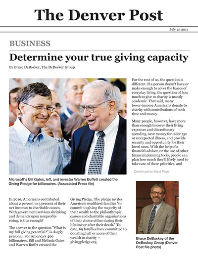 Determine your true giving capacity